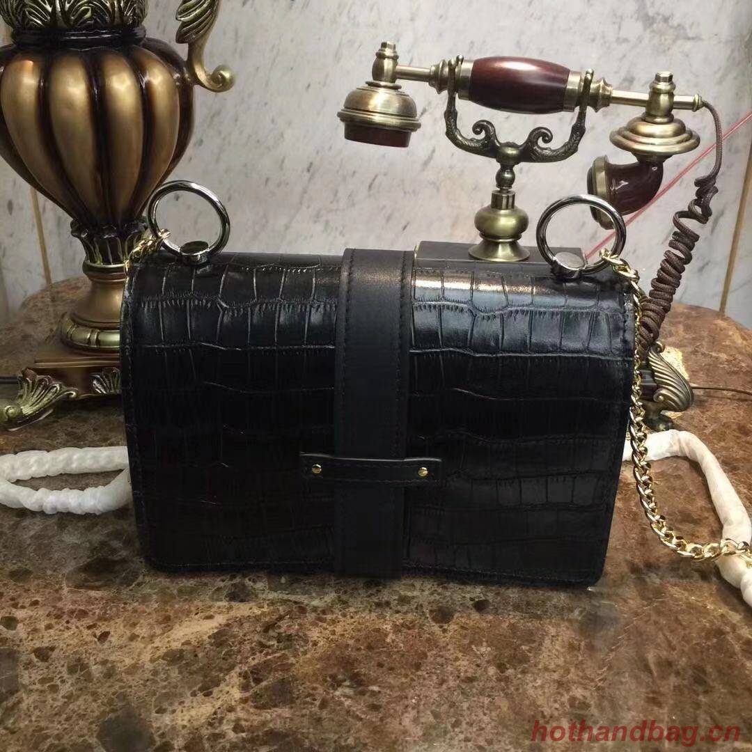 Chloe Original Crocodile skin Leather Bag 3S068 Black Chloe Original Crocodile skin Leather Bag 3S068 Black