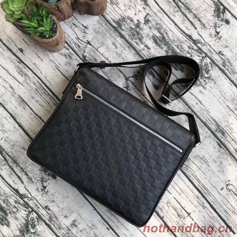 LOUIS VUITTON ORIGINAL LEATHER MESSENGER BAG N41038 N41035 BLACK LOUIS VUITTON ORIGINAL LEATHER MESSENGER BAG N41038 N41035 BLACK