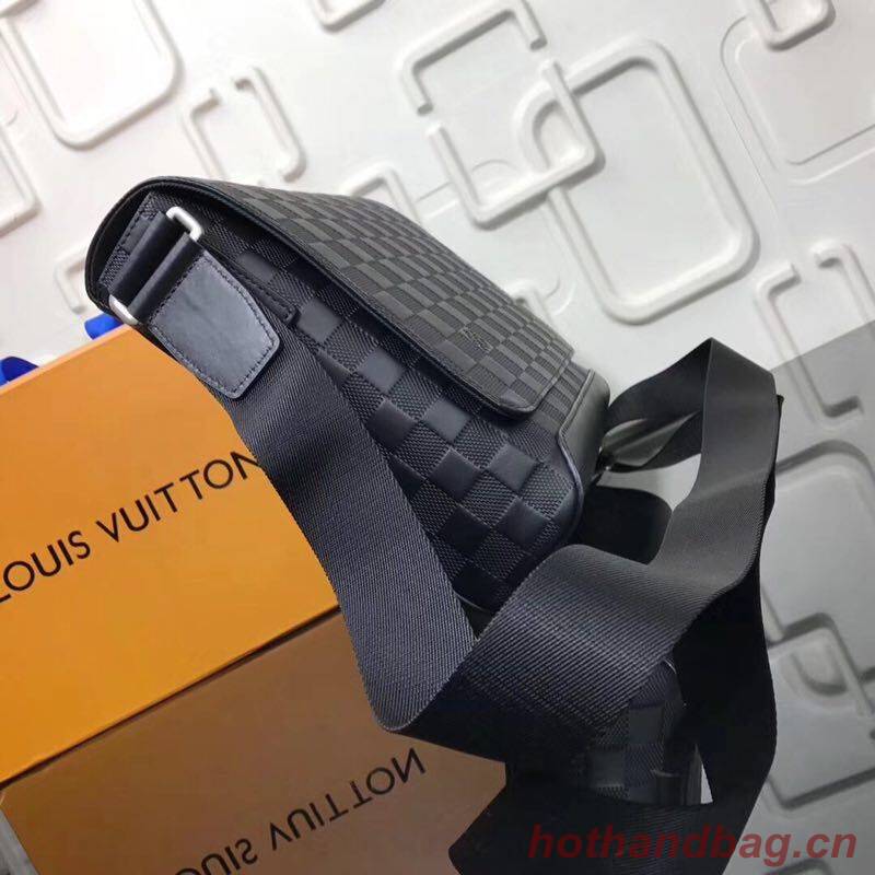 LOUIS VUITTON ORIGINAL LEATHER MESSENGER BAG N41038 N41035 BLACK LOUIS VUITTON ORIGINAL LEATHER MESSENGER BAG N41038 N41035 BLACK