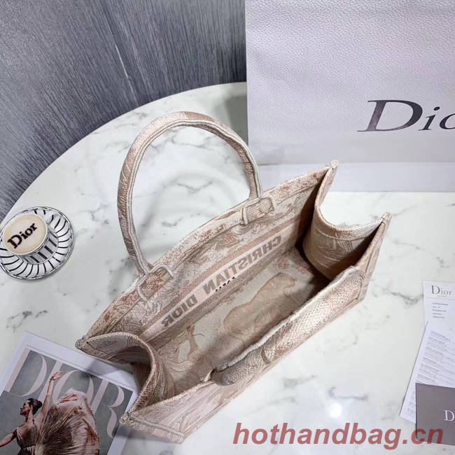 DIOR BOOK TOTE BAG IN EMBROIDERED CANVAS C1287 Beige