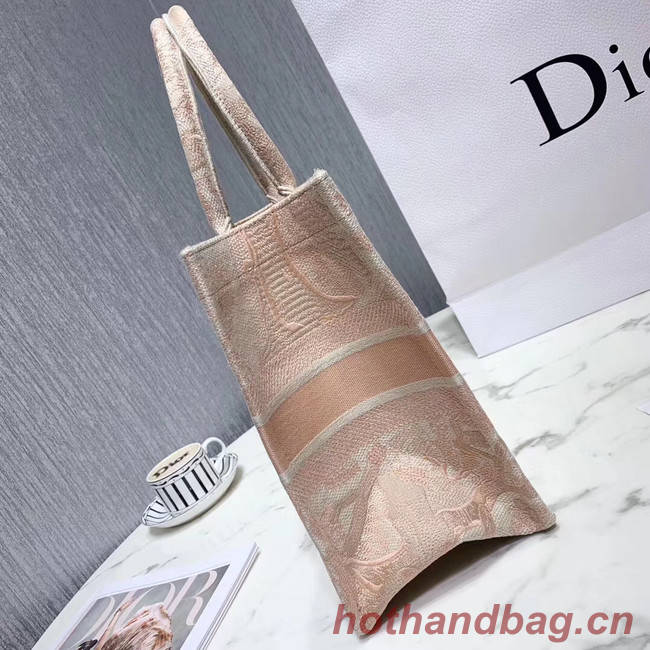 DIOR BOOK TOTE BAG IN EMBROIDERED CANVAS C1287 Beige