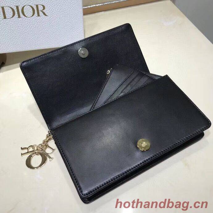 LADY DIOR CALFSKIN WALLET C9025A black
