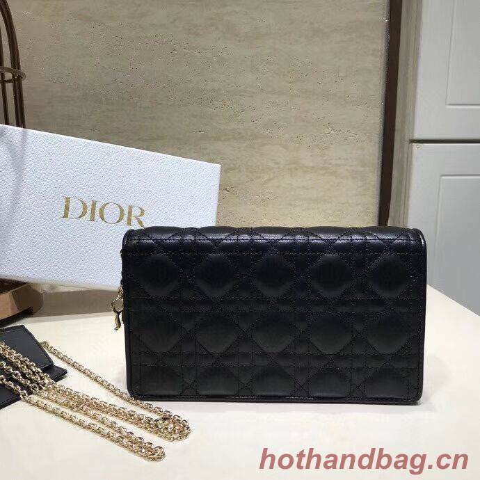 LADY DIOR CALFSKIN WALLET C9025A black