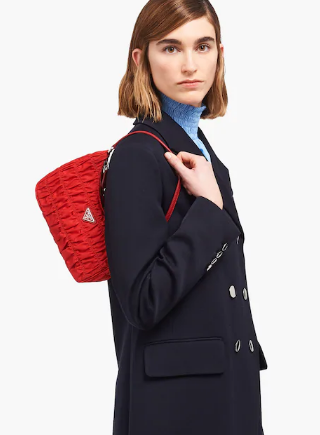 Prada Nylon and Saffiano leather mini bag 1NE204 red Prada Nylon and Saffiano leather mini bag 1NE204 red