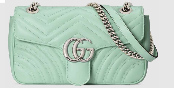 Gucci GG Marmont small shoulder bag 443497 Light green Gucci GG Marmont small shoulder bag 443497 Light green