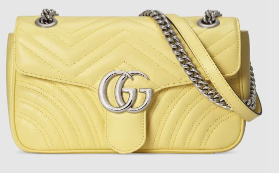 Gucci GG Marmont small shoulder bag 443497 yellow Gucci GG Marmont small shoulder bag 443497 yellow