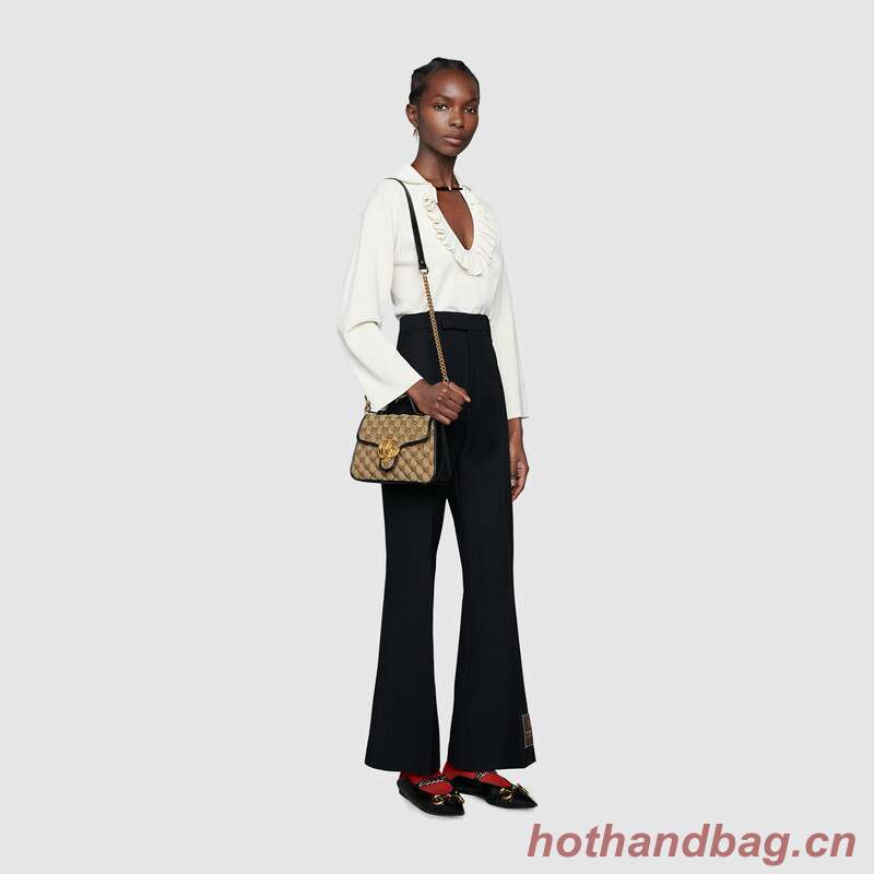 Gucci GG Supreme canvas Mini Top Handle Bag 583571 Black Gucci GG Supreme canvas Mini Top Handle Bag 583571 Black