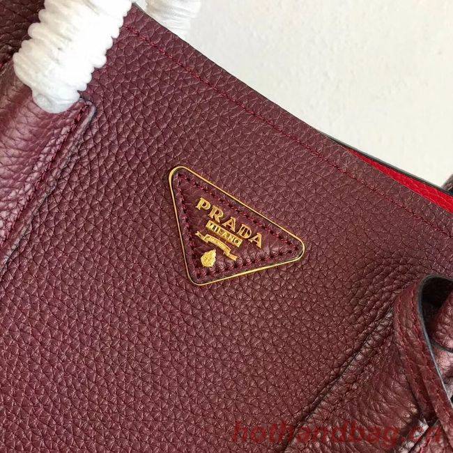 Prada Deer skin bag 1BG008 Burgundy Prada Deer skin bag 1BG008 Burgundy