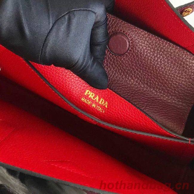 Prada Deer skin bag 1BG008 Burgundy Prada Deer skin bag 1BG008 Burgundy