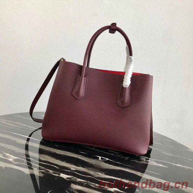 Prada Deer skin bag 1BG008 Burgundy Prada Deer skin bag 1BG008 Burgundy