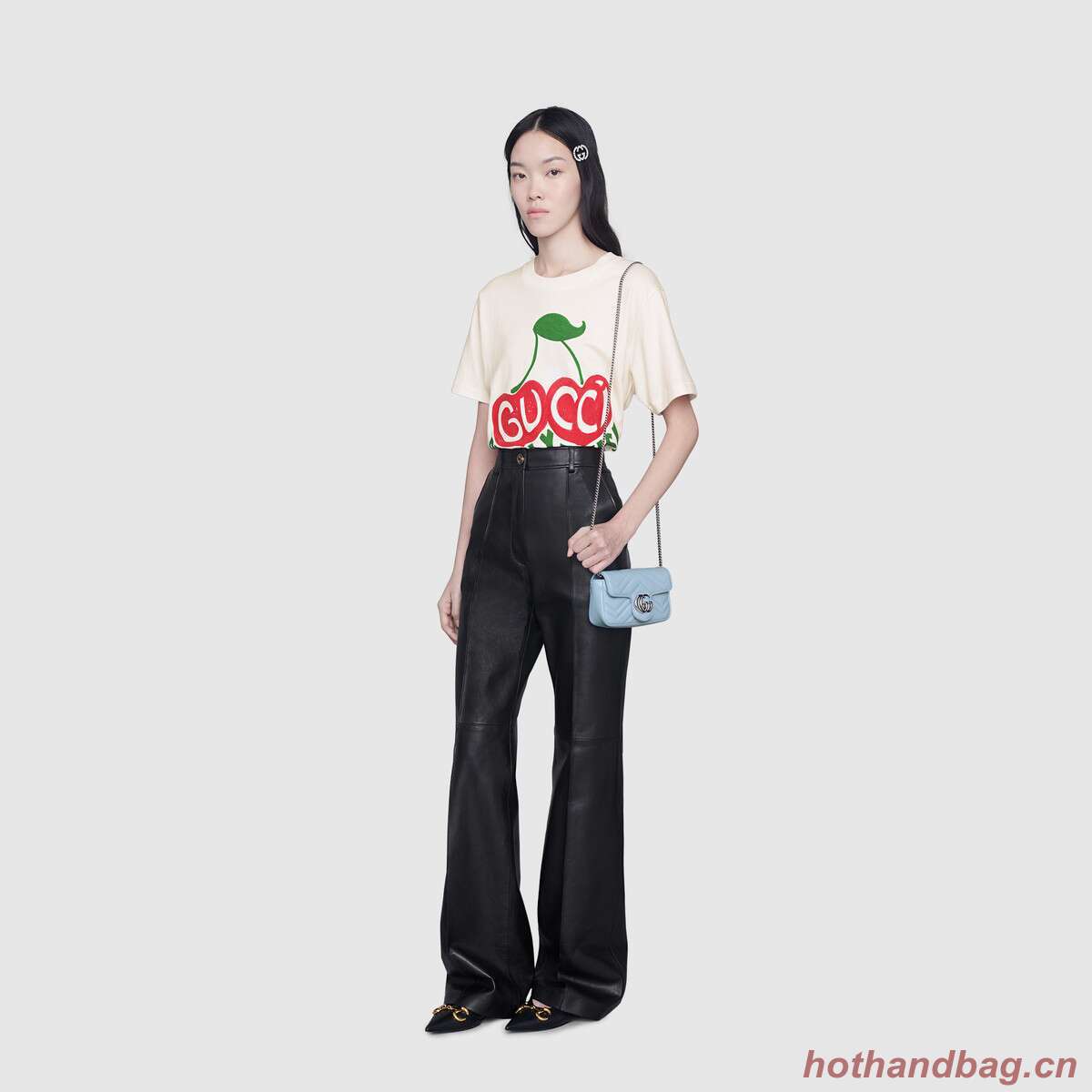 Gucci GG Marmont super mini bag 476433 Pastel blue Gucci GG Marmont super mini bag 476433 Pastel blue