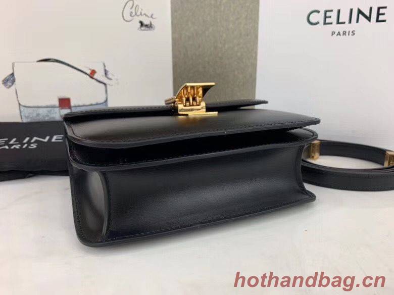 Celine Classic Box Teen Flap Bag Original Calfskin Leather 3379 Black Celine Classic Box Teen Flap Bag Original Calfskin Leather 3379 Black