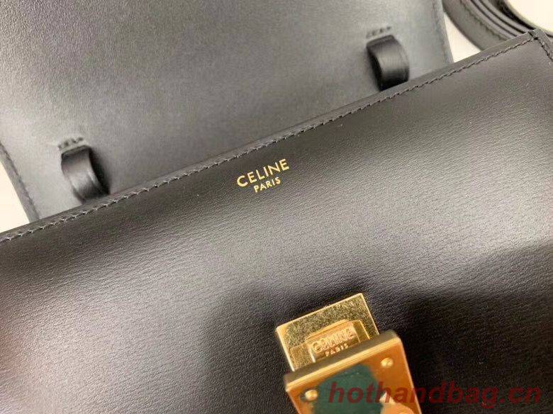 Celine Classic Box Teen Flap Bag Original Calfskin Leather 3379 Black Celine Classic Box Teen Flap Bag Original Calfskin Leather 3379 Black