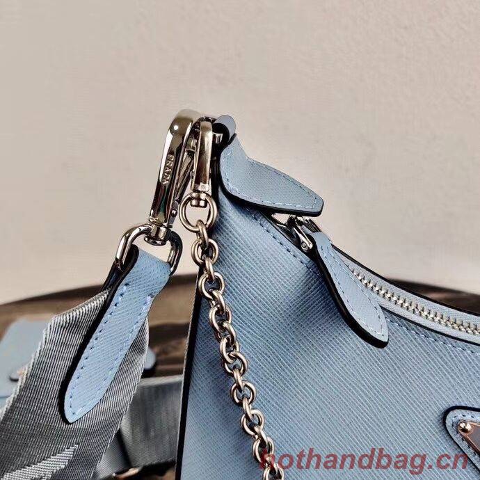Prada Saffiano leather mini shoulder bag 2BH204 sky blue Prada Saffiano leather mini shoulder bag 2BH204 sky blue
