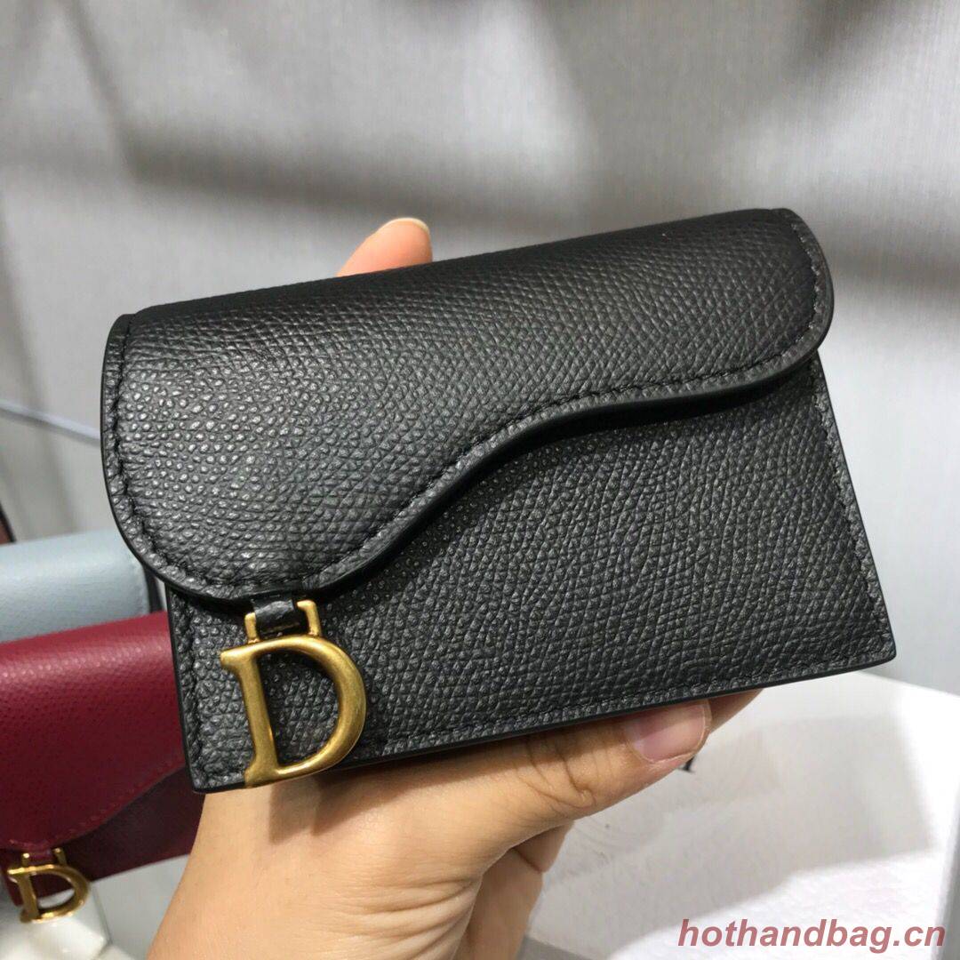 DIOR OBLIQUE 5-POCKET CARD HOLDER M928 BLACK