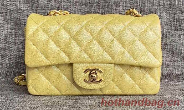 Chanel Original Lather Flap Bag AS1792 Lemon Chanel Original Lather Flap Bag AS1792 Lemon