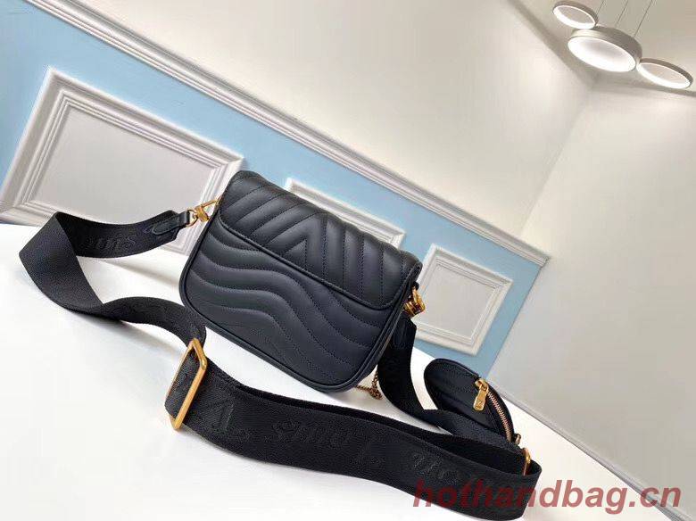 LOUIS VUITTON NEW WAVE Originl Leather Shoulder Bag M56466 Black LOUIS VUITTON NEW WAVE Originl Leather Shoulder Bag M56466 Black