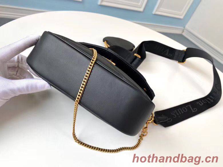 LOUIS VUITTON NEW WAVE Originl Leather Shoulder Bag M56466 Black LOUIS VUITTON NEW WAVE Originl Leather Shoulder Bag M56466 Black