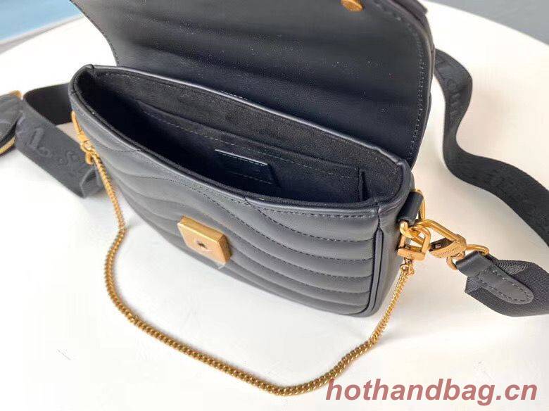 LOUIS VUITTON NEW WAVE Originl Leather Shoulder Bag M56466 Black LOUIS VUITTON NEW WAVE Originl Leather Shoulder Bag M56466 Black