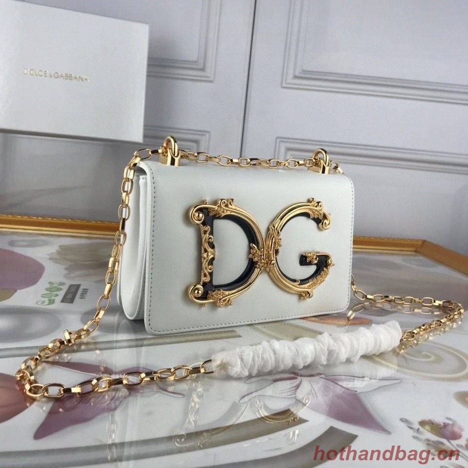 Dolce & Gabbana Original Leather Shoulder Bag BB6315 White Dolce & Gabbana Original Leather Shoulder Bag BB6315 White