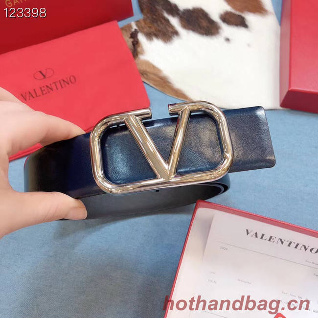 Valentino Original Calf Leather Belt wide 4.0CM 3603 blue