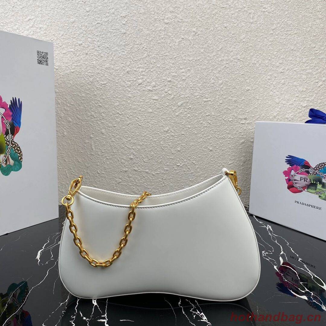 Prada Saffiano leather shoulder bag 2BC148 white Prada Saffiano leather shoulder bag 2BC148 white