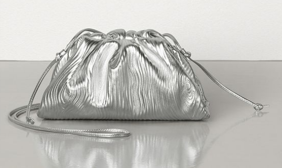 Bottega Veneta THE MINI POUCH 585852 SILVER Bottega Veneta THE MINI POUCH 585852 SILVER