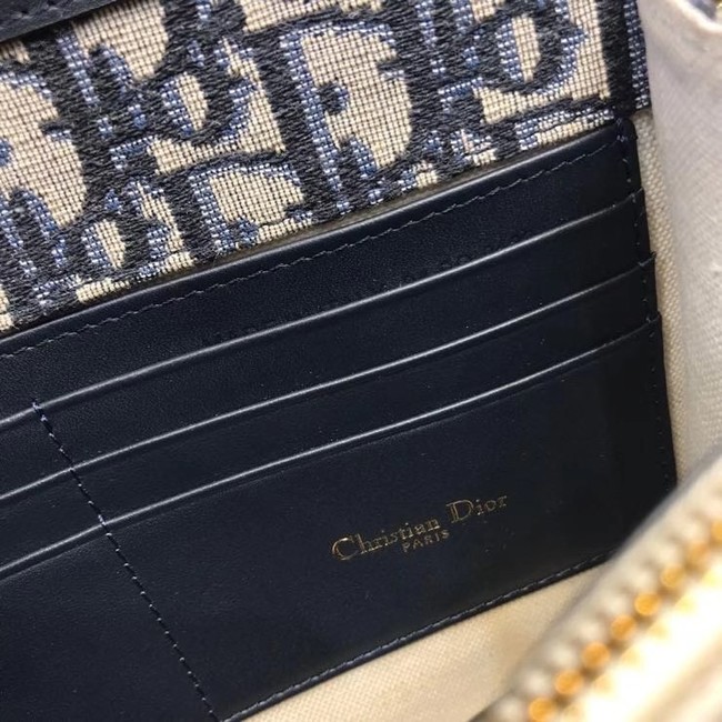Dior Oblique Jacquard SADDLE NANO POUCH M447 Blue