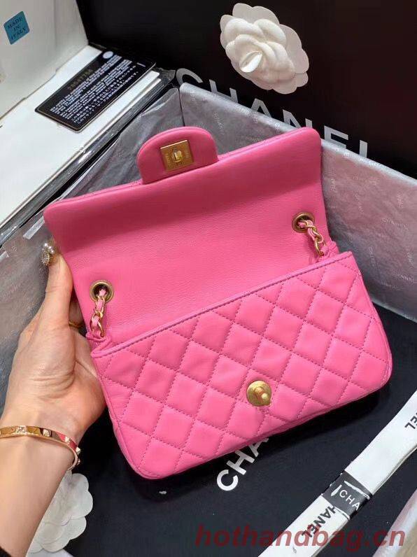 Chanel MINI Flap Bag Original Sheepskin Leather AS1787 Pink Chanel MINI Flap Bag Original Sheepskin Leather AS1787 Pink