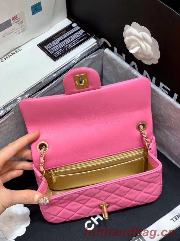 Chanel MINI Flap Bag Original Sheepskin Leather AS1787 Pink Chanel MINI Flap Bag Original Sheepskin Leather AS1787 Pink