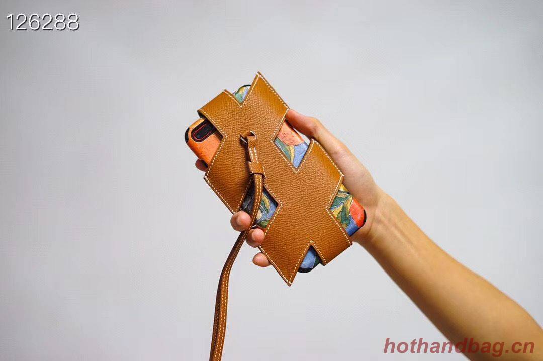 Hermes iPhone 11 pro Case Bag Original Leather H6698 Brown Hermes iPhone 11 pro Case Bag Original Leather H6698 Brown