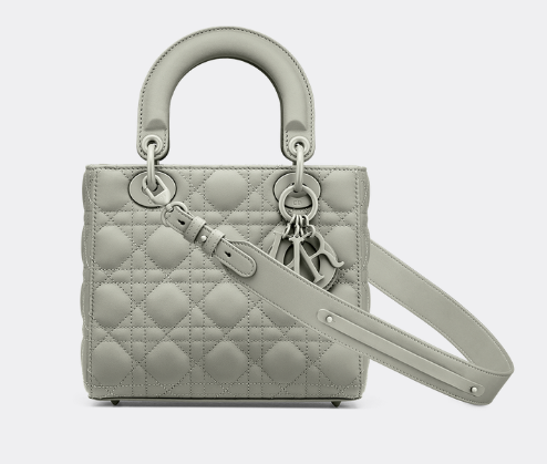 LADY DIOR MY ABCDIOR BAG Gray Ultramatte Cannage Calfskin M0538SLOI LADY DIOR MY ABCDIOR BAG Gray Ultramatte Cannage Calfskin M0538SLOI
