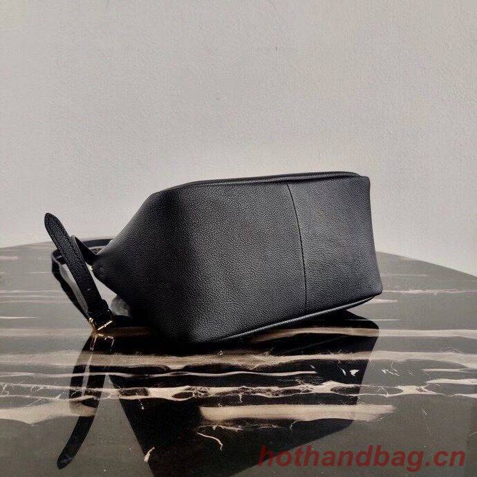 Prada Deer skin bag tote 1BC145 black Prada Deer skin bag tote 1BC145 black