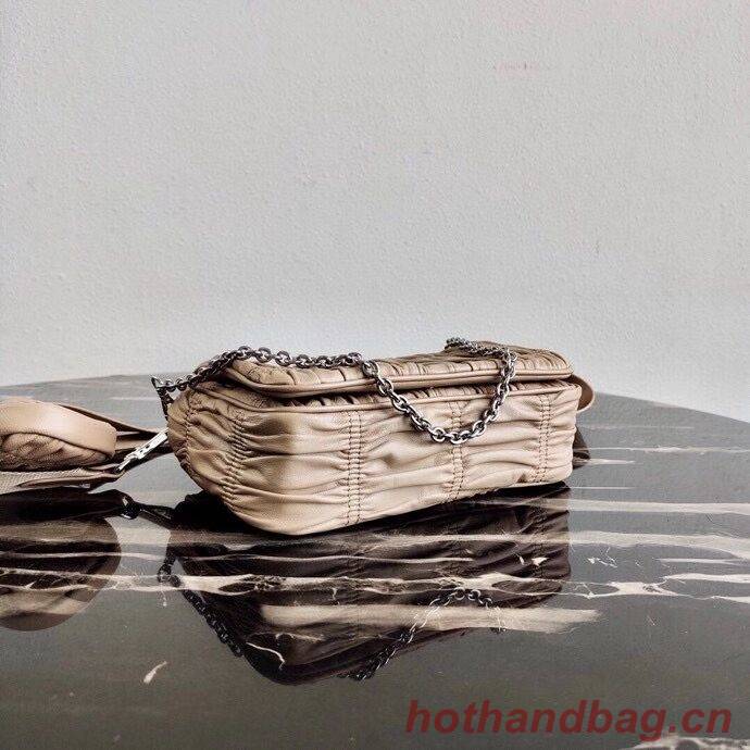 Prada Gaufre nappa leather shoulder bag 1BD289 Biscuits Prada Gaufre nappa leather shoulder bag 1BD289 Biscuits