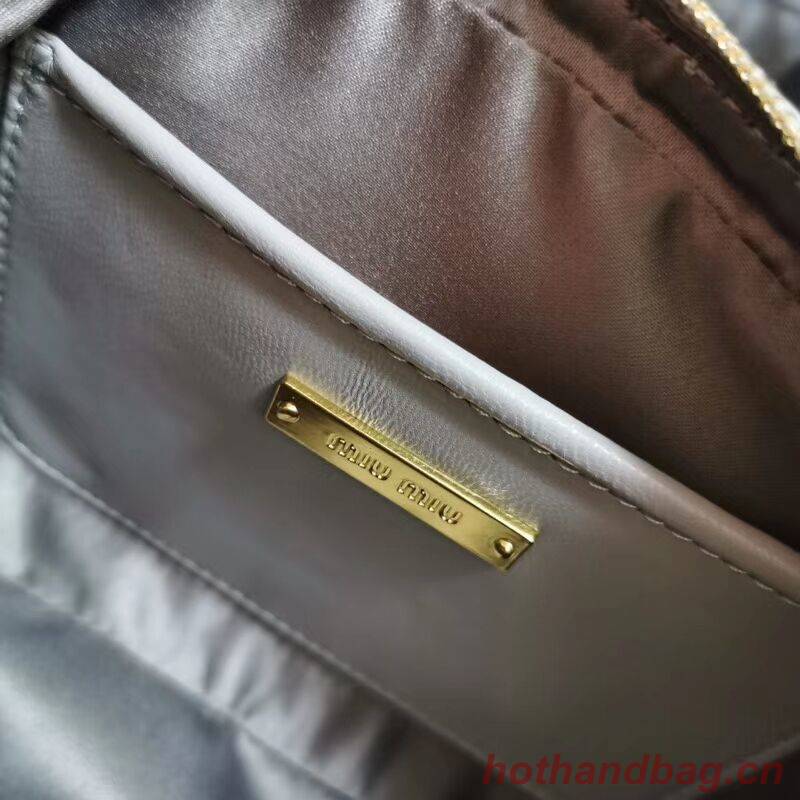 miu miu Matelasse Nappa Leather Shoulder Bag 5BH539A grey miu miu Matelasse Nappa Leather Shoulder Bag 5BH539A grey