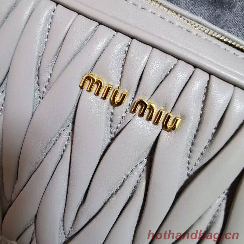 miu miu Matelasse Nappa Leather Shoulder Bag 5BH539A grey miu miu Matelasse Nappa Leather Shoulder Bag 5BH539A grey