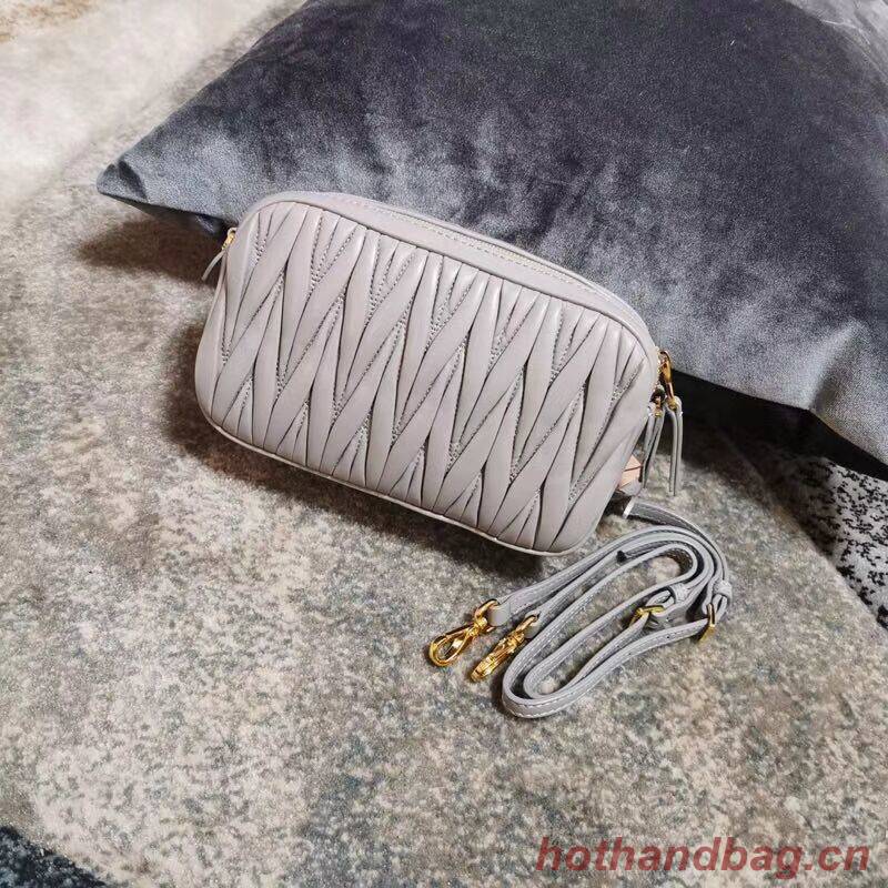 miu miu Matelasse Nappa Leather Shoulder Bag 5BH539A grey miu miu Matelasse Nappa Leather Shoulder Bag 5BH539A grey