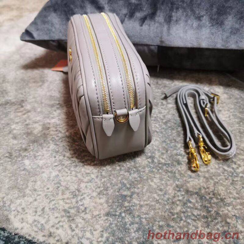 miu miu Matelasse Nappa Leather Shoulder Bag 5BH539A grey miu miu Matelasse Nappa Leather Shoulder Bag 5BH539A grey