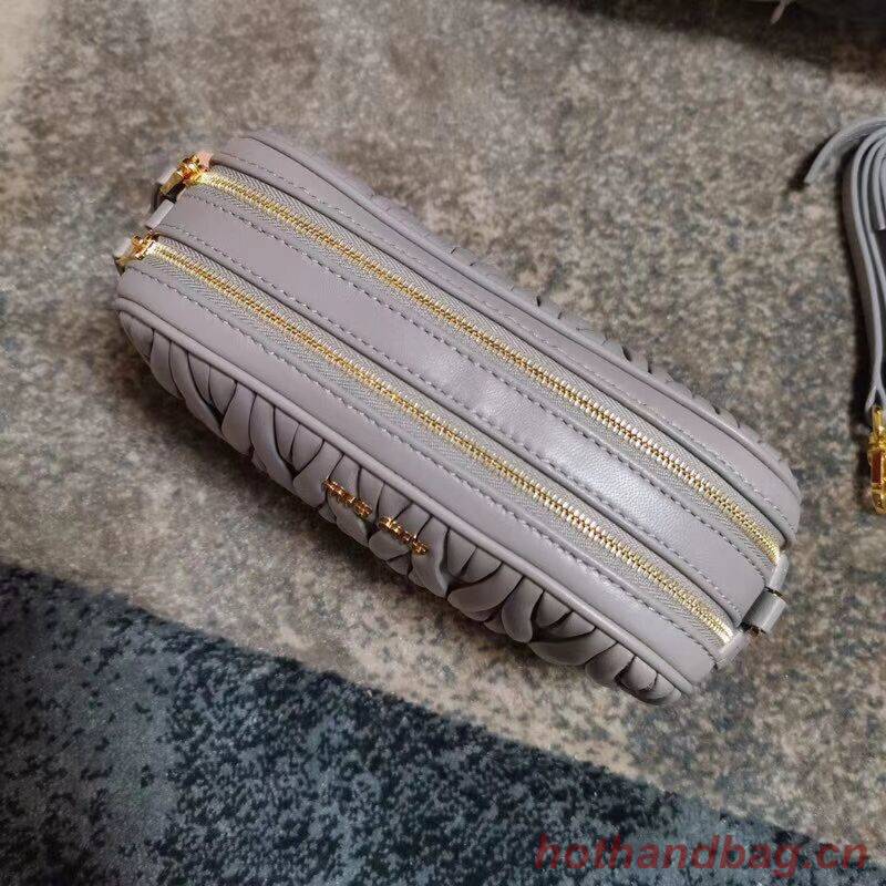 miu miu Matelasse Nappa Leather Shoulder Bag 5BH539A grey miu miu Matelasse Nappa Leather Shoulder Bag 5BH539A grey