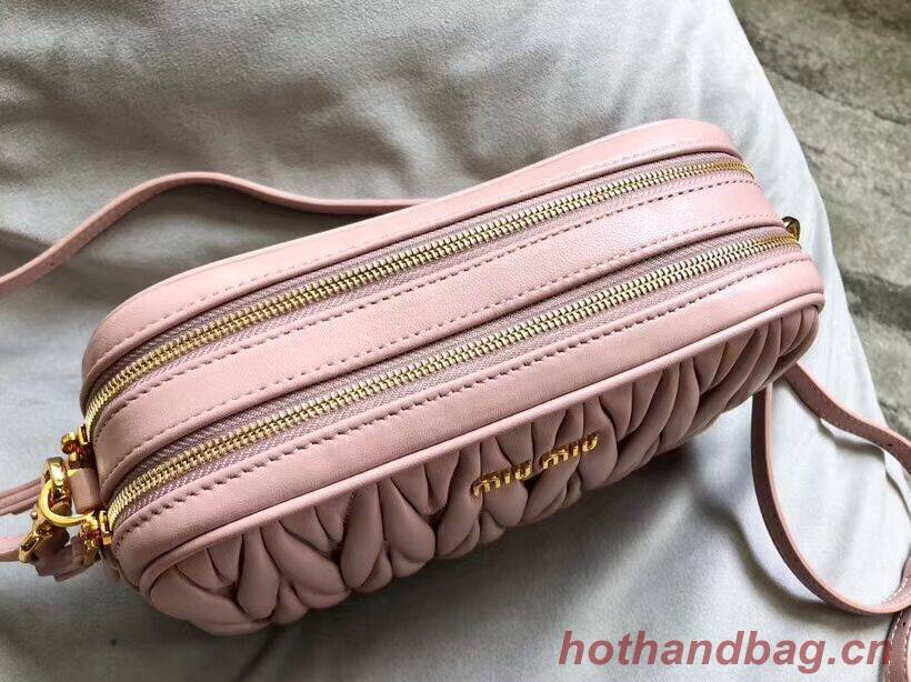 miu miu Matelasse Nappa Leather Shoulder Bag 5BH539A pink miu miu Matelasse Nappa Leather Shoulder Bag 5BH539A pink