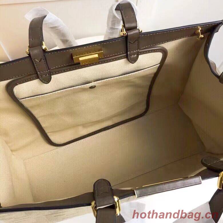 FENDI PEEKABOO X-TOTE canvas bag 8BH374A beige FENDI PEEKABOO X-TOTE canvas bag 8BH374A beige