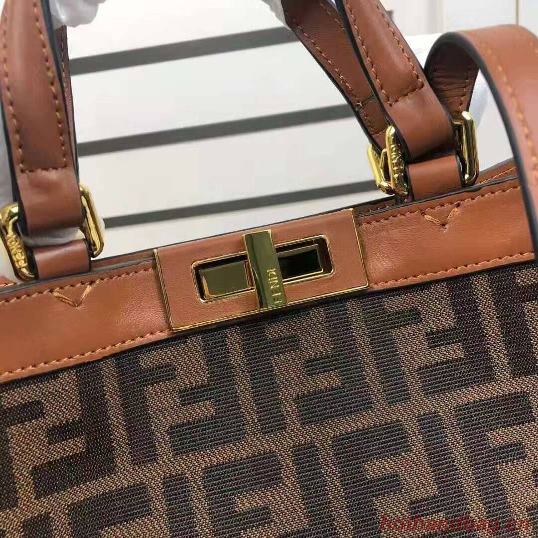 FENDI PEEKABOO X-TOTE canvas bag 8BH374A brown FENDI PEEKABOO X-TOTE canvas bag 8BH374A brown