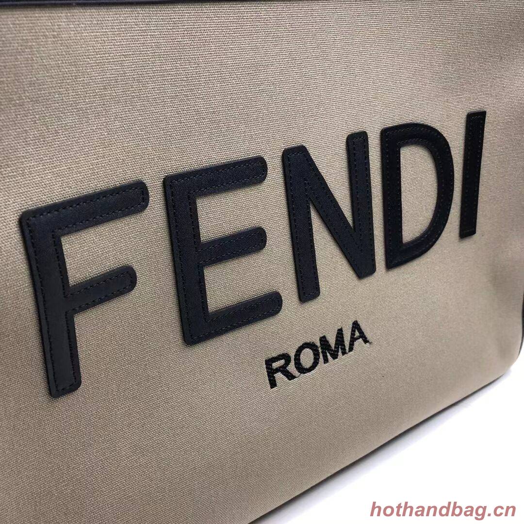 FENDI SUNSHINE LARGE Green flannel shopper 8BH372 FENDI SUNSHINE LARGE Green flannel shopper 8BH372