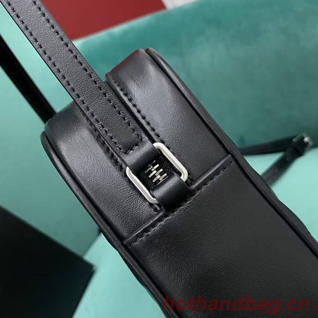 Yves Saint Laurent LOU CAMERA BAG IN QUILTED LEATHER 612544 black&silver