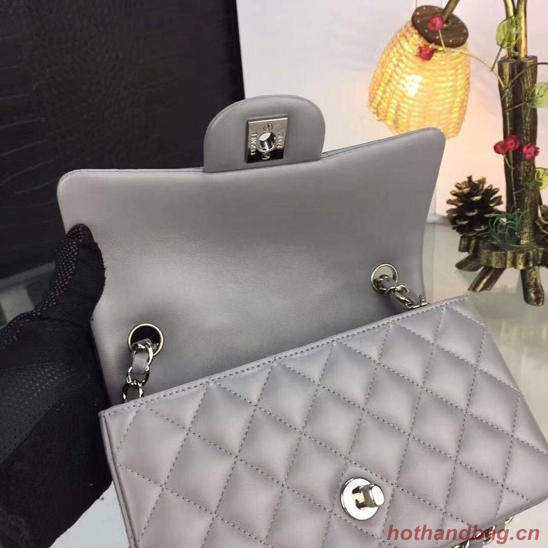 Chanel flap bag Gray A1116 Silver Chanel flap bag Gray A1116 Silver