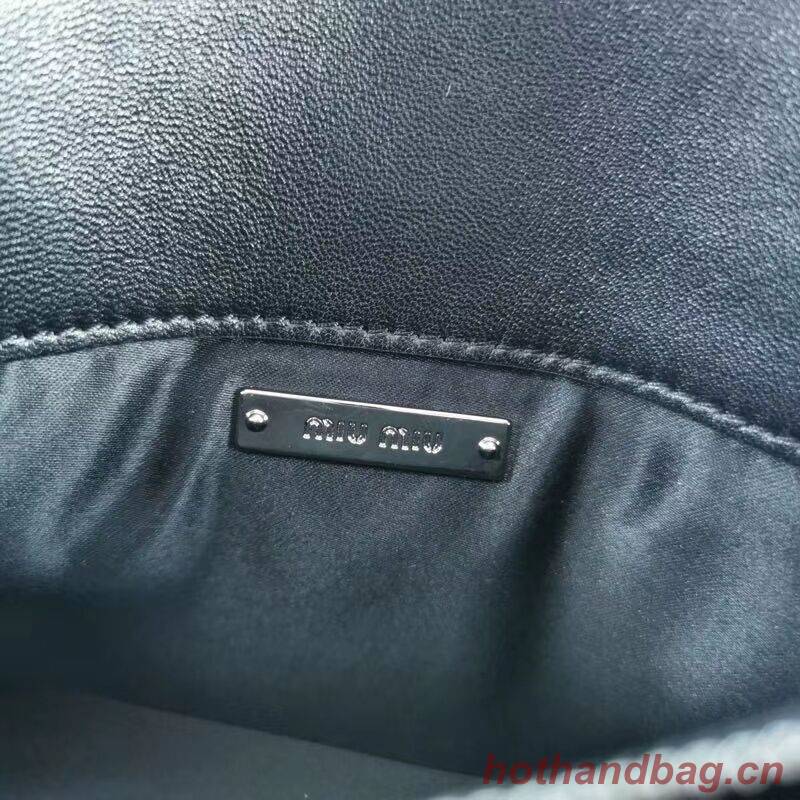 miu miu Matelasse Nappa Leather Shoulder Bag 5BP012M black miu miu Matelasse Nappa Leather Shoulder Bag 5BP012M black