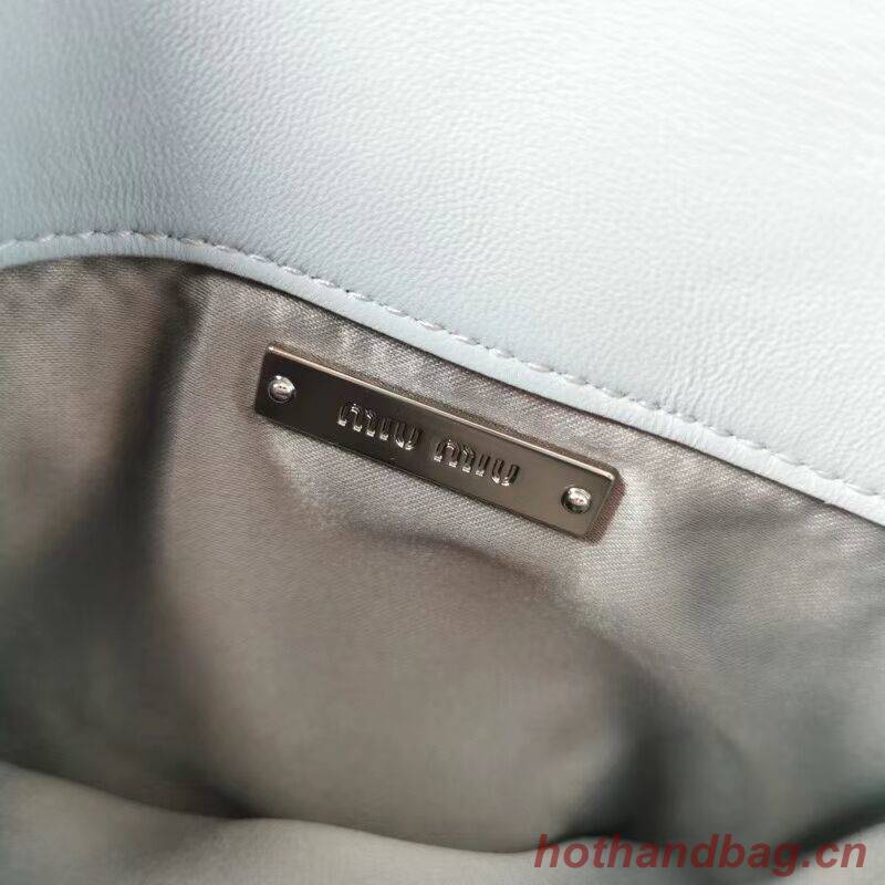 miu miu Matelasse Nappa Leather Shoulder Bag 5BP012M light blue miu miu Matelasse Nappa Leather Shoulder Bag 5BP012M light blue