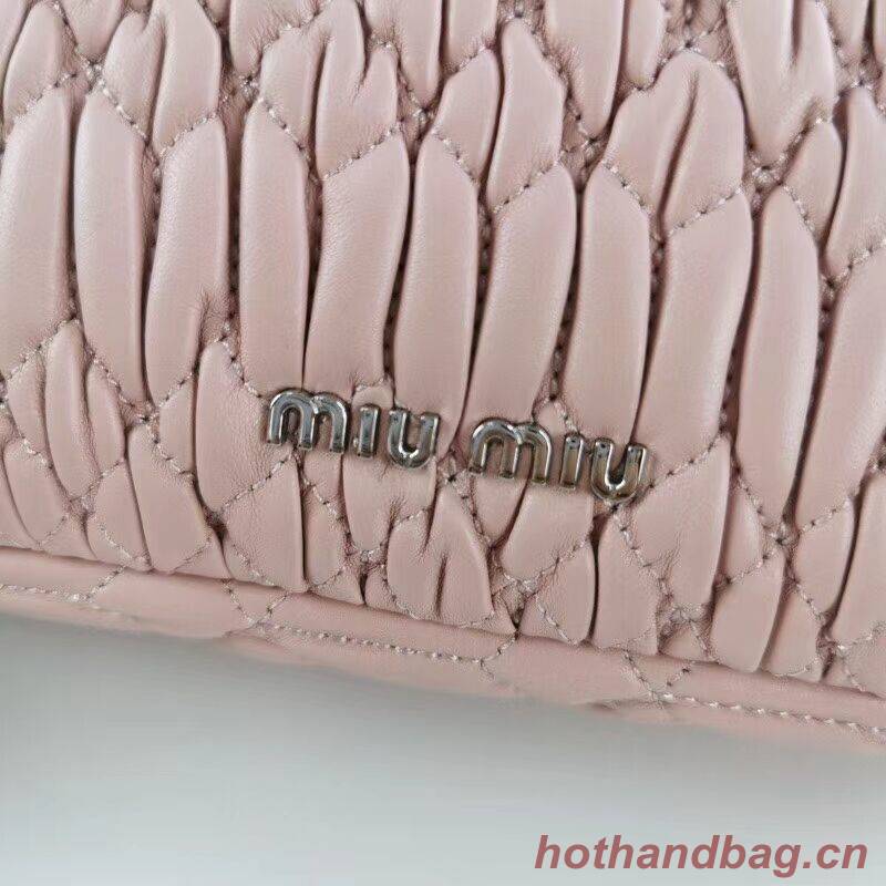 miu miu Matelasse Nappa Leather Shoulder Bag 5BP012M pink miu miu Matelasse Nappa Leather Shoulder Bag 5BP012M pink