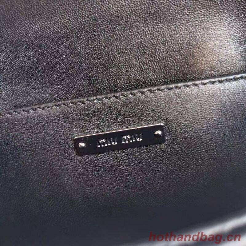 miu miu Matelasse Nappa Leather Shoulder Bag 5BT164 black miu miu Matelasse Nappa Leather Shoulder Bag 5BT164 black