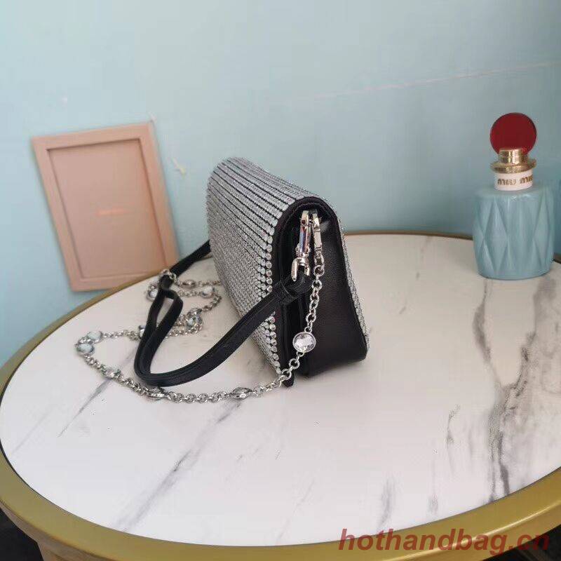 miu miu Matelasse Nappa Leather Shoulder Bag 5BT164 black miu miu Matelasse Nappa Leather Shoulder Bag 5BT164 black